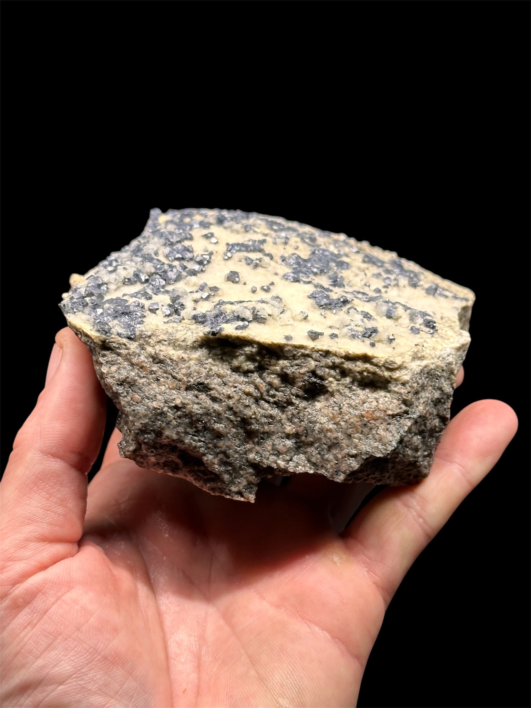 Galène, Carrière Tabataud, Nontron, Dordogne, France.