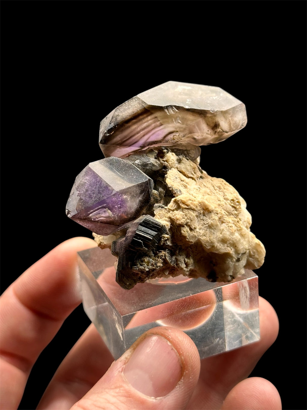 Quartz Améthyste/Fumé, Goboboseb, Namibie.