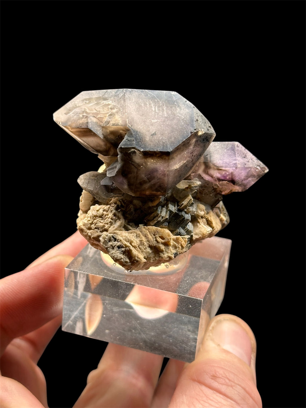Quartz Améthyste/Fumé, Goboboseb, Namibie.