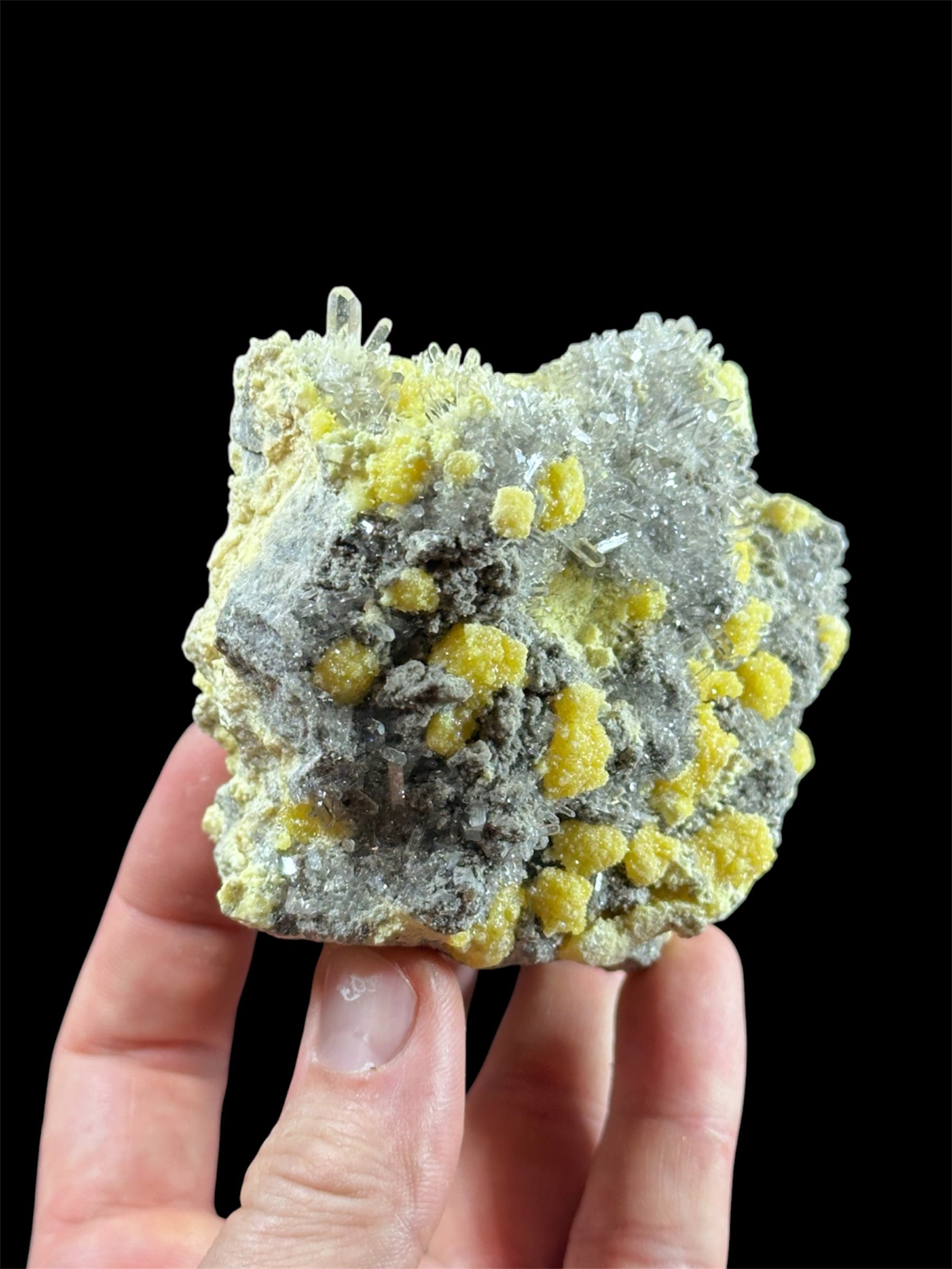 Soufre et Célestine, Mine de Machów, Tarnobrzeg, Pologne.