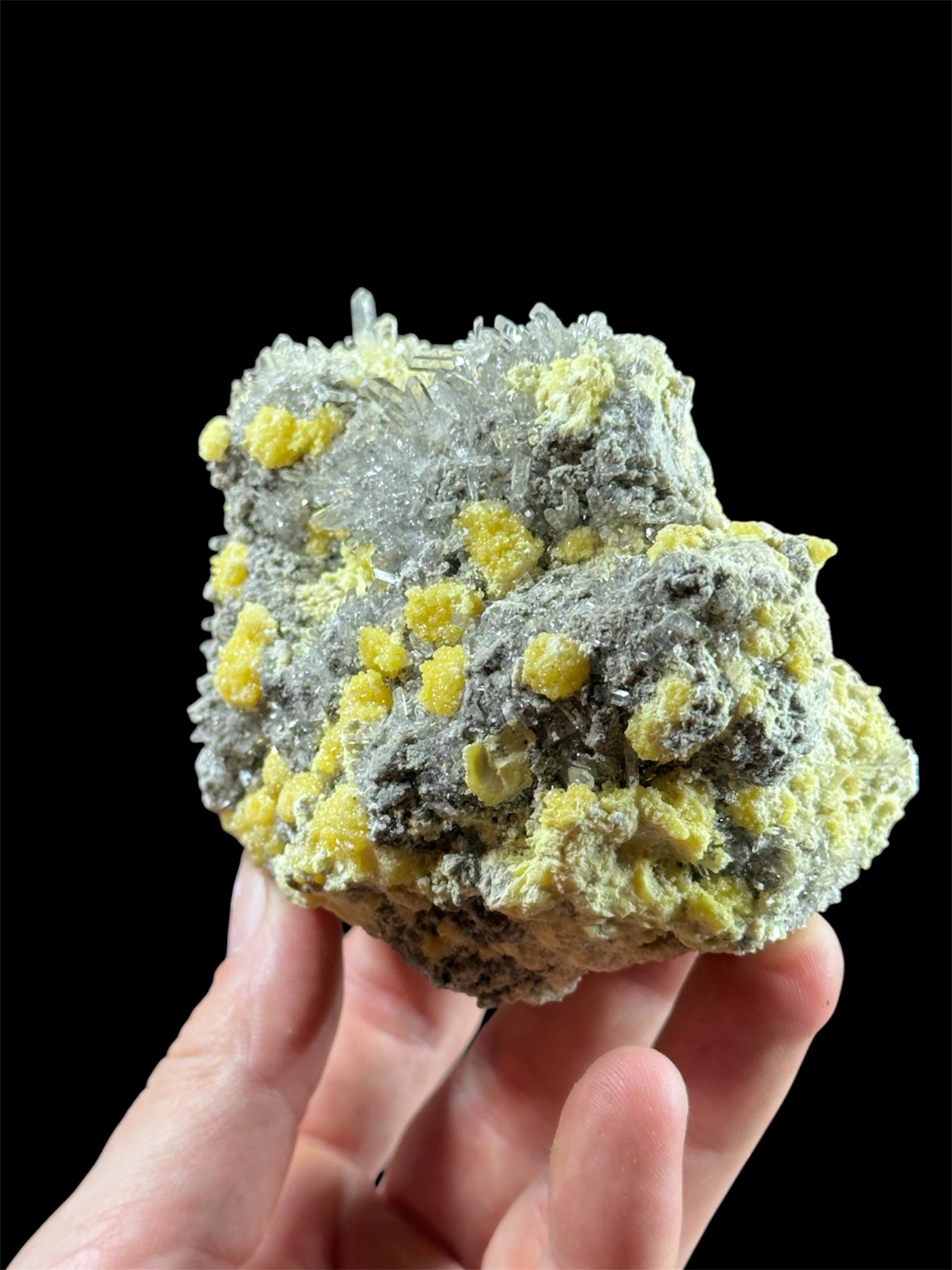 Soufre et Célestine, Mine de Machów, Tarnobrzeg, Pologne.