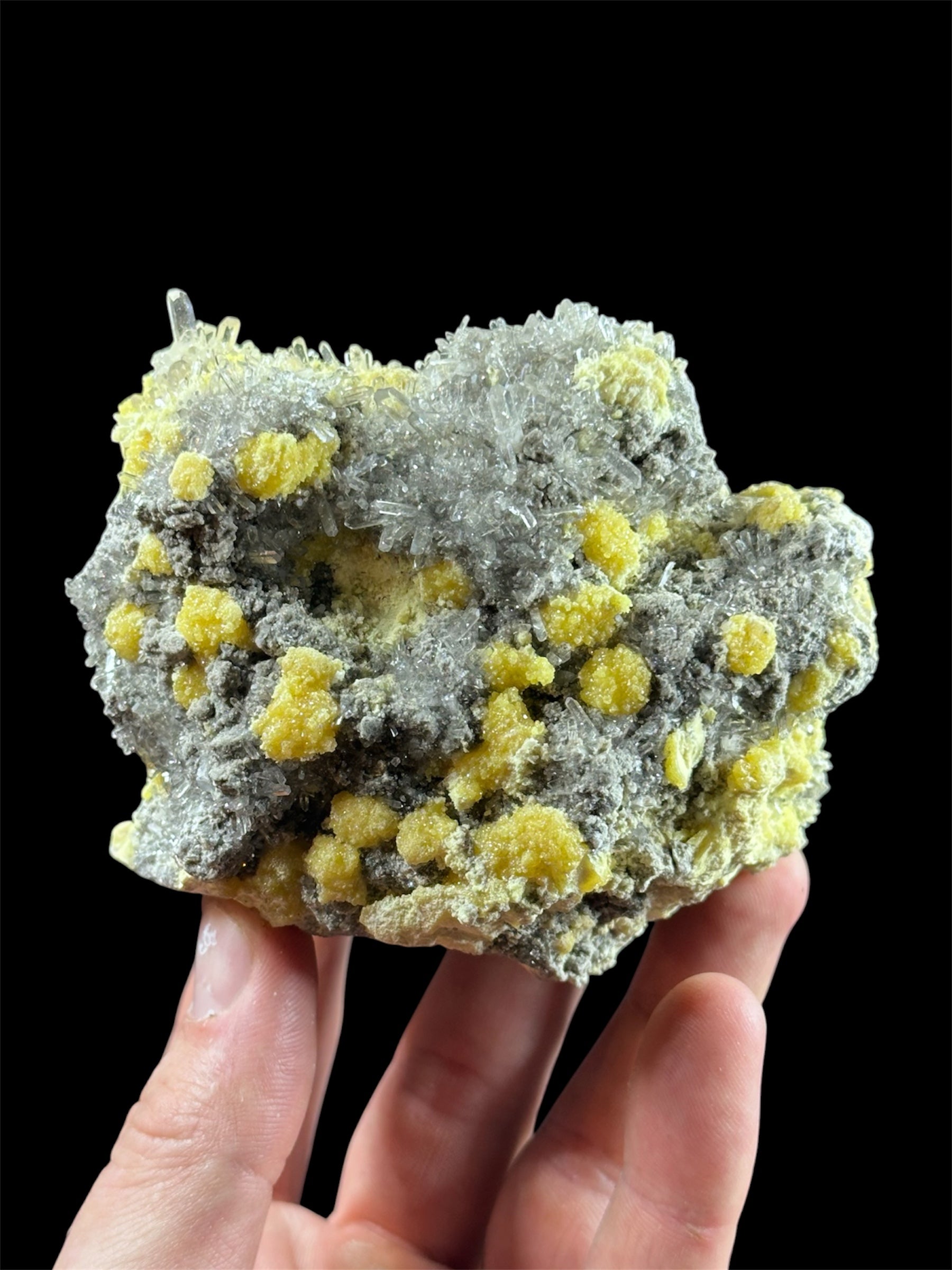 Soufre et Célestine, Mine de Machów, Tarnobrzeg, Pologne.