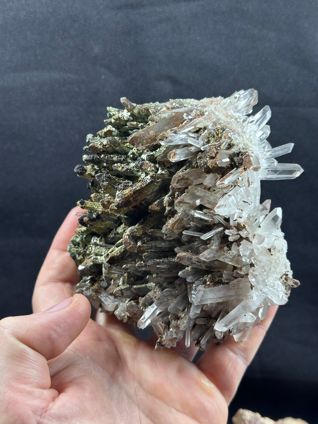 Quartz encroûté de chrysocolle — For sure