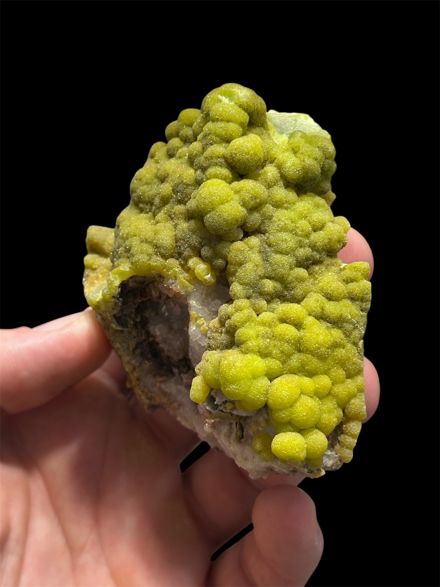 Pyromorphite, Mine de La Vidale, Asprières, Aveyron, France.