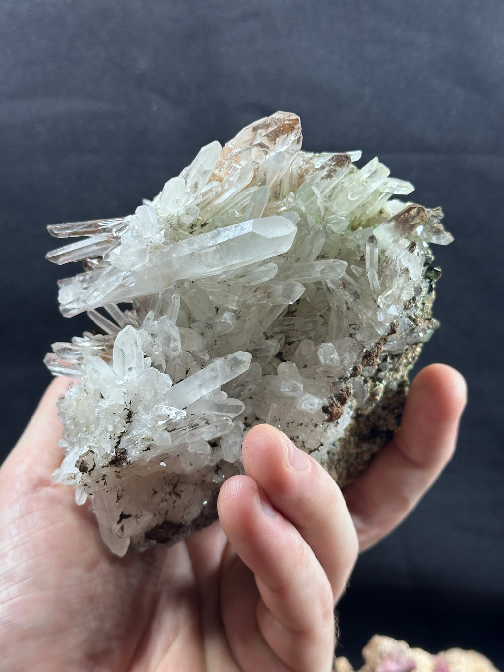 Quartz encroûté de chrysocolle — For sure