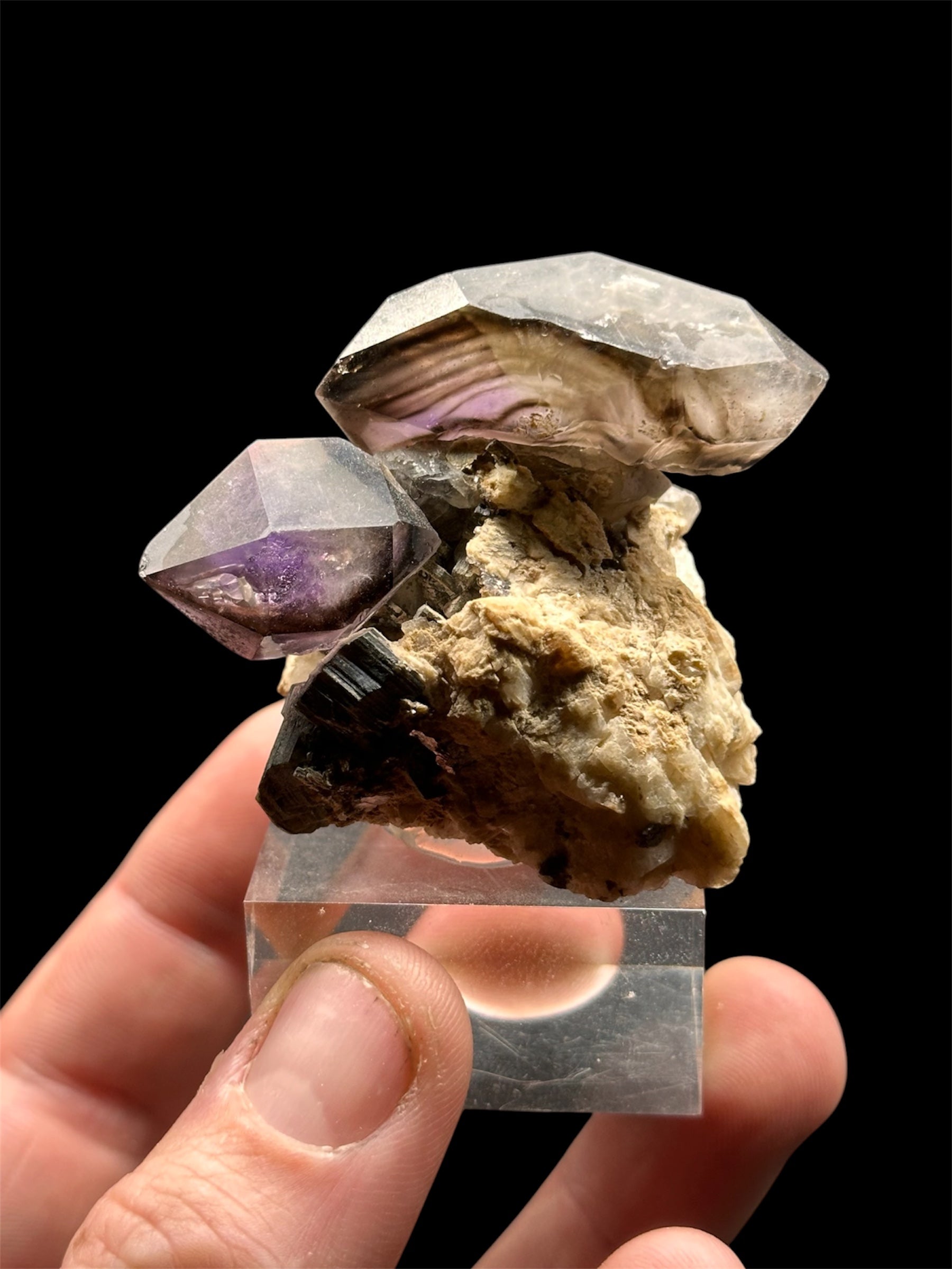 Quartz Améthyste/Fumé, Goboboseb, Namibie.