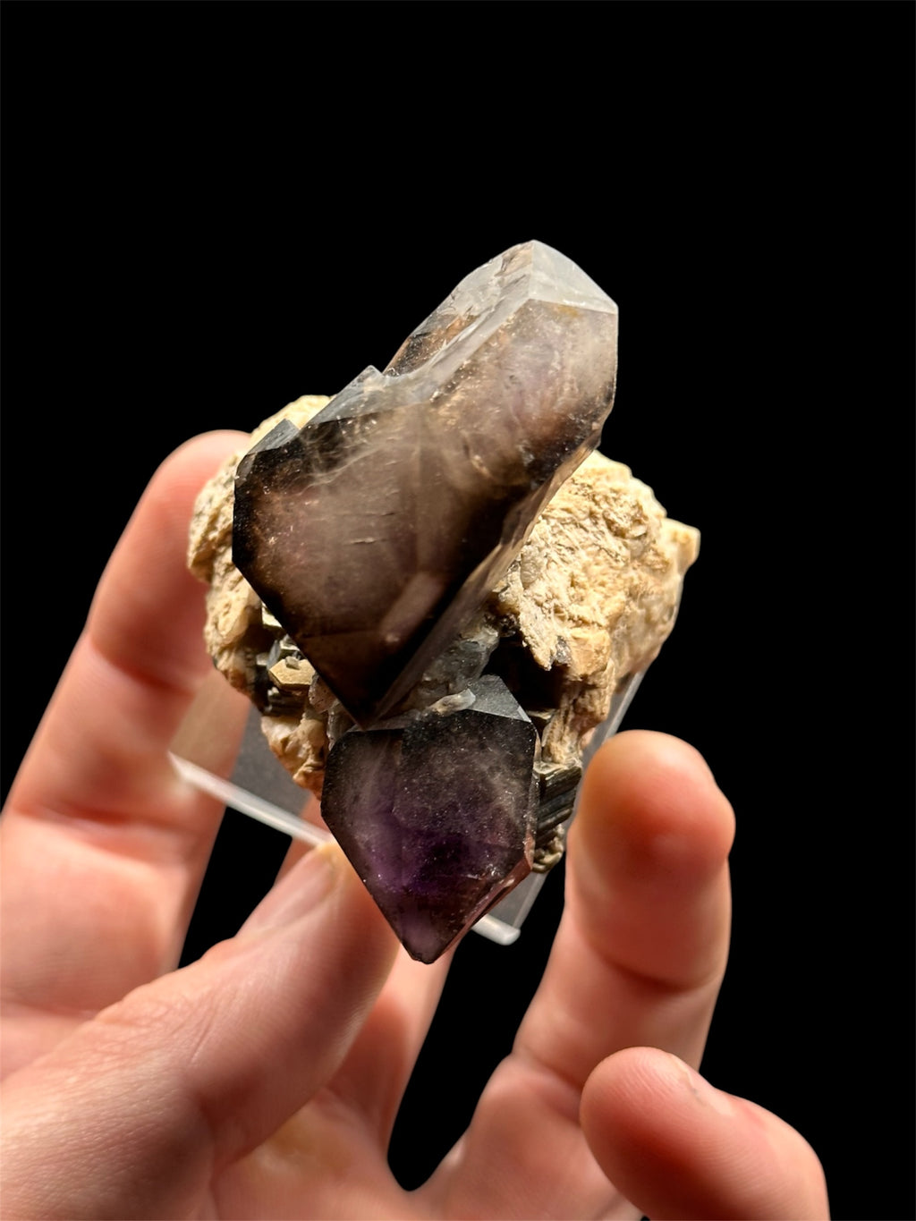 Quartz Améthyste/Fumé, Goboboseb, Namibie.
