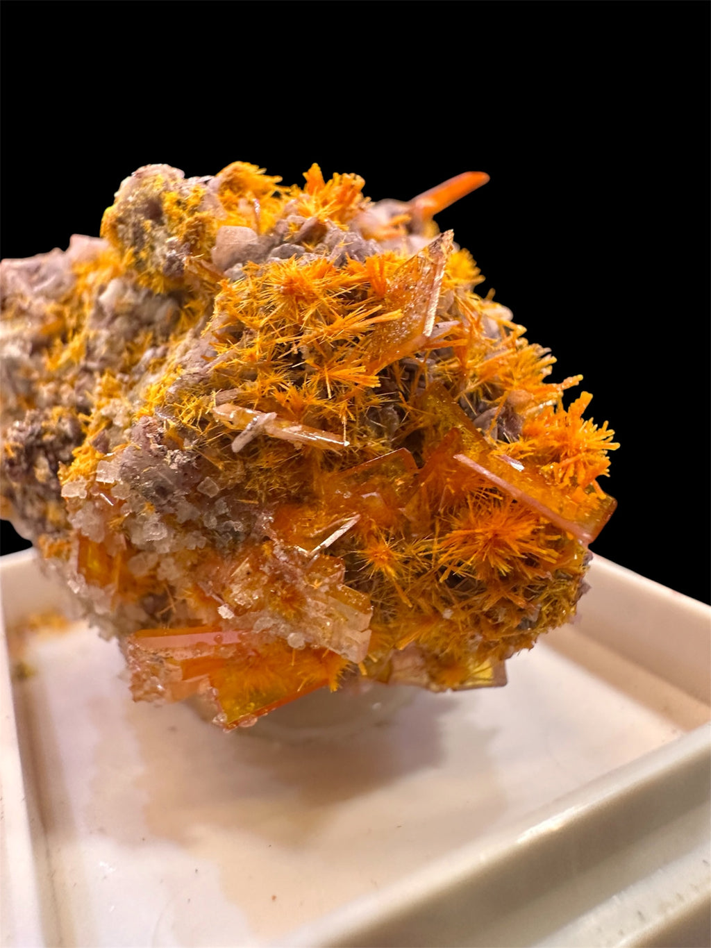 Wulfenite, Rowley, Arizona, USA