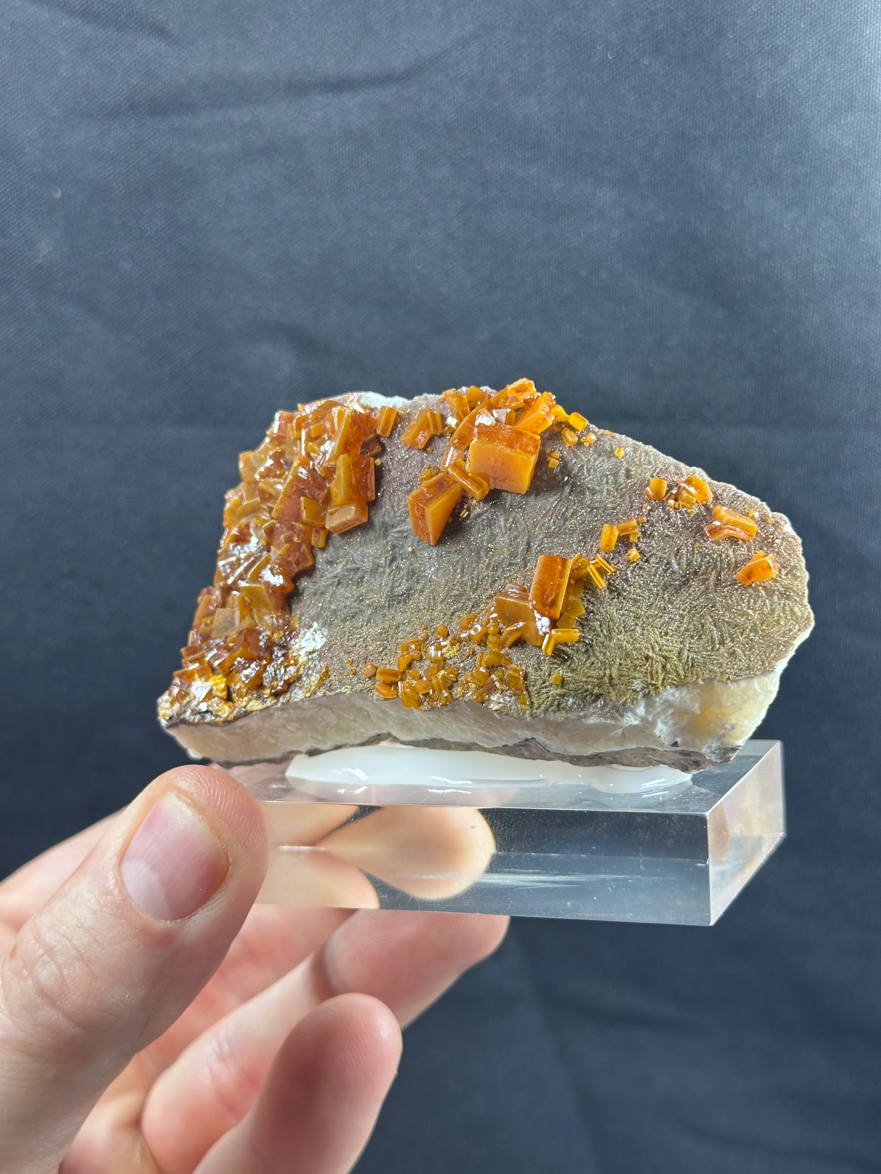 Wulfenite, Los Lamentos, Chihuahua, Mexique.